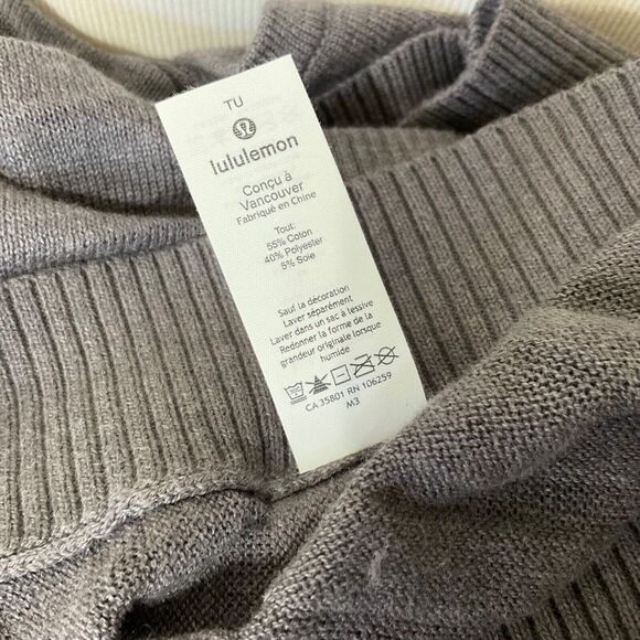 LULULEMON Forward Flow Poncho women’s one size Gray silk blend Ribbed - Picture 7 of 16